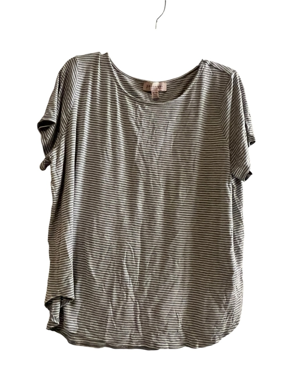 Philosophy woman Striped Short Sleeve Top 2X
